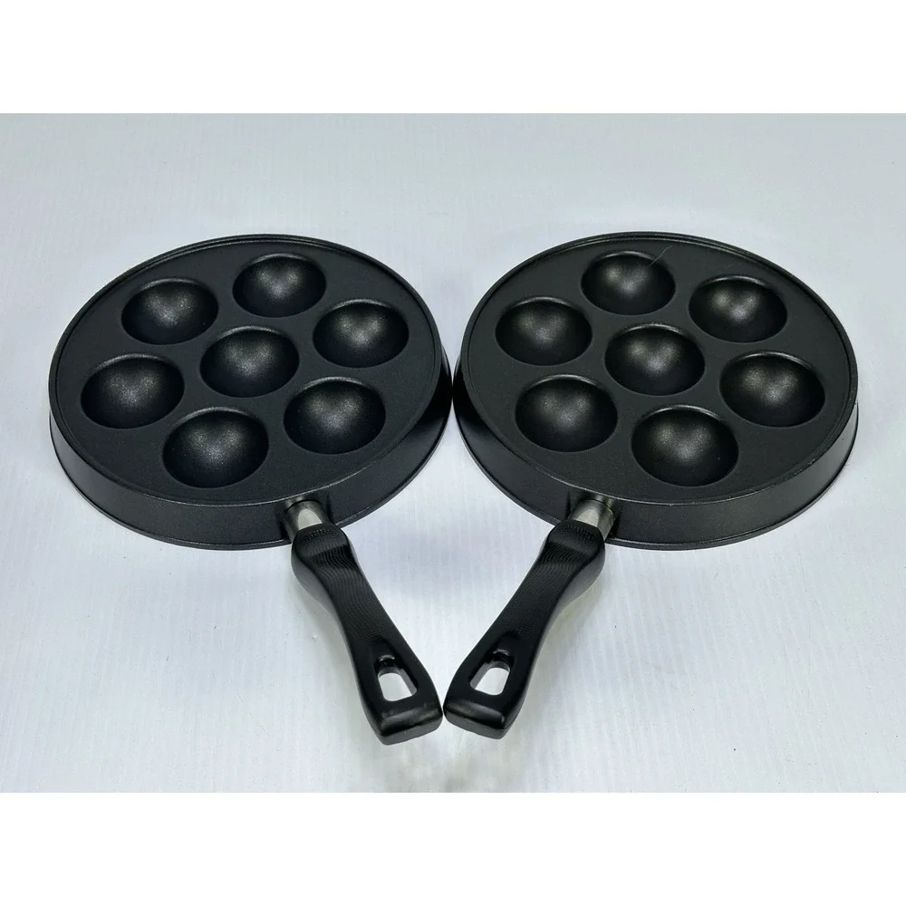 2 NORDIC WARE Ebelskiver Filled Pancake Pan 7 Cavities Spherical